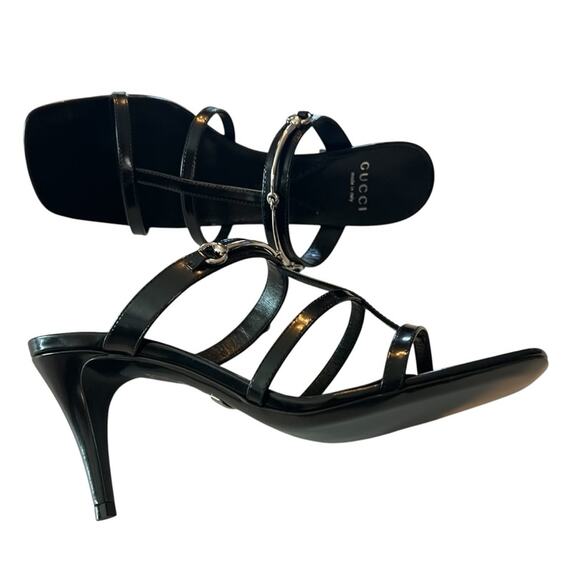 Gucci CR 24 75 Divine Leather High Heel Slip On Mule Horsebit NEW EU 37 US 7 - Picture 7 of 11